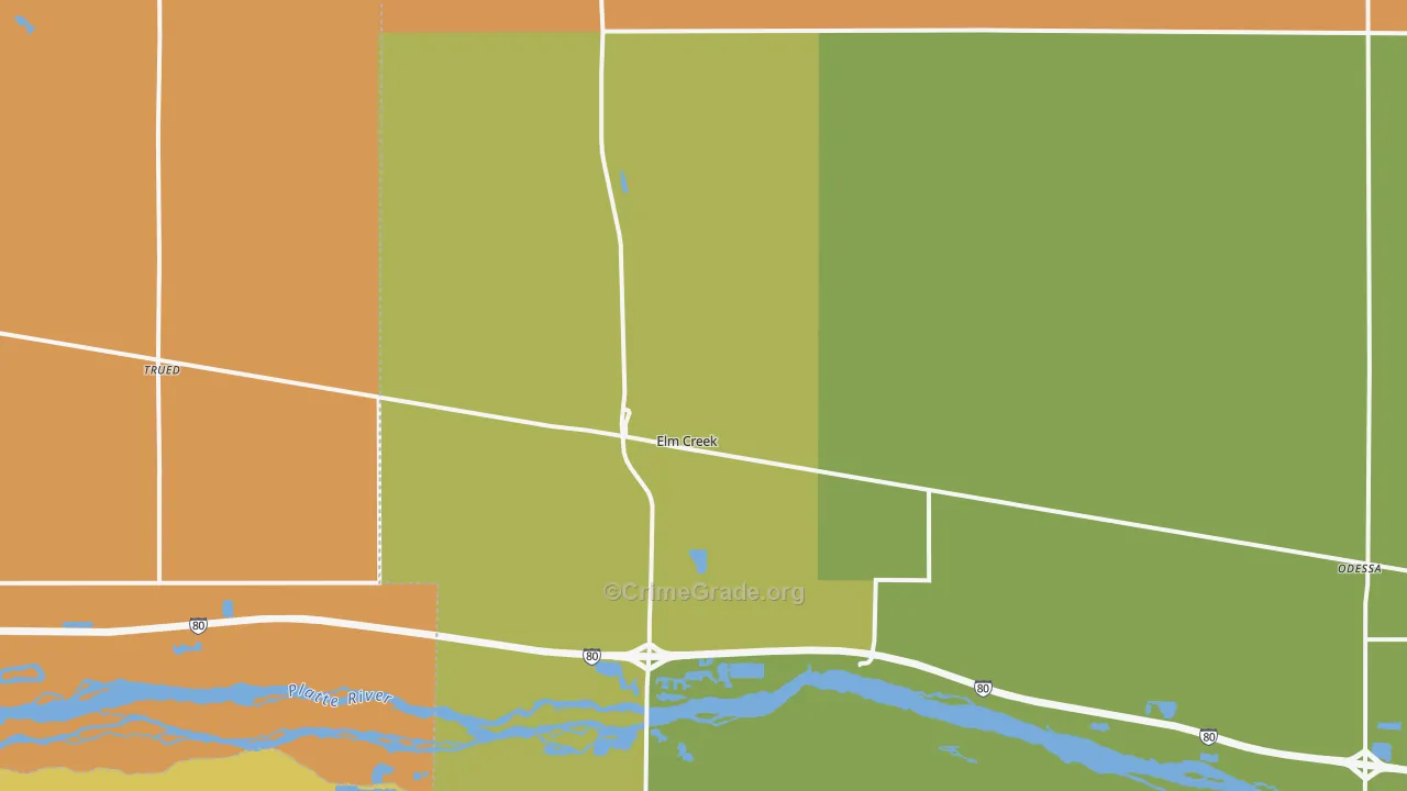 Elm Creek, NE Map of Vandalism Rates