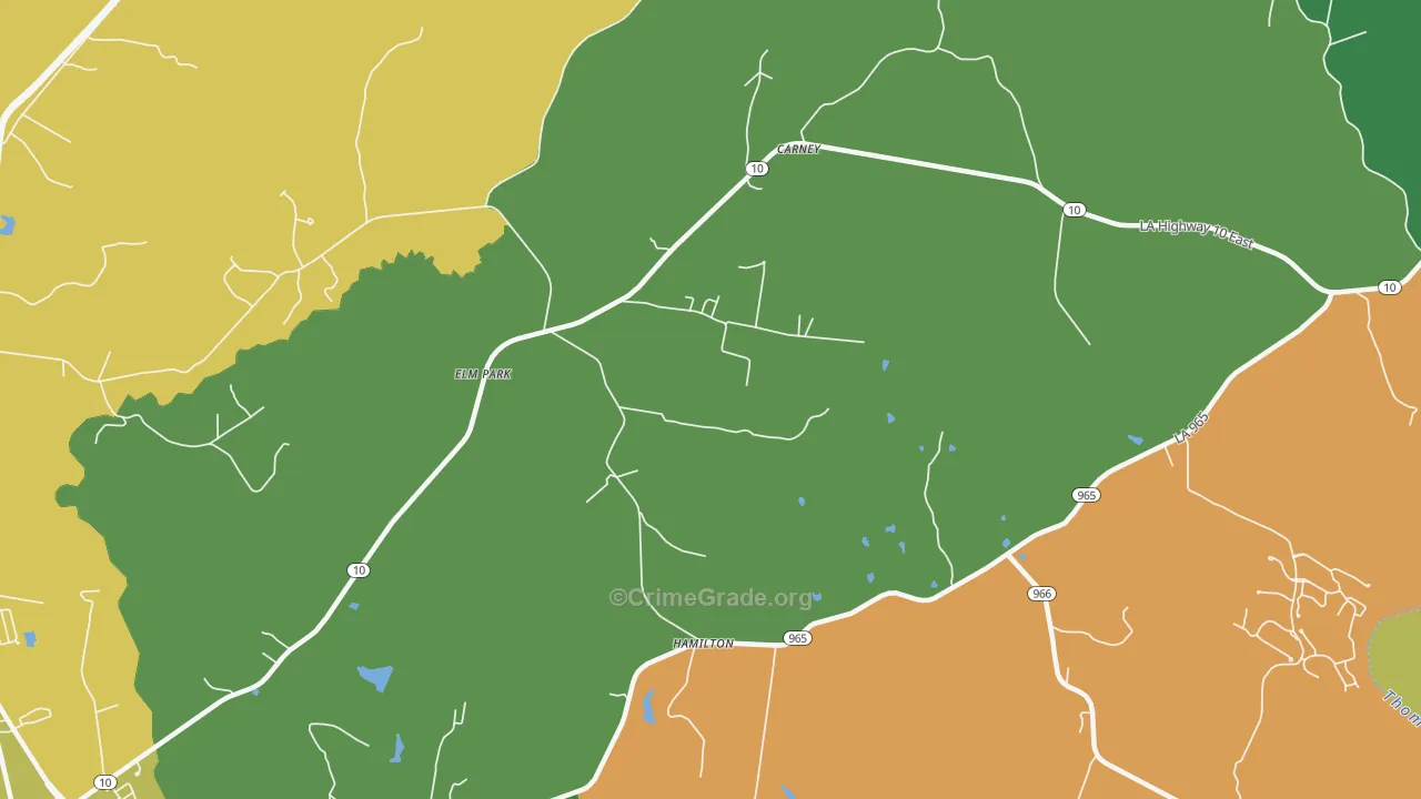 Elm Park, LA Map of Vandalism Rates