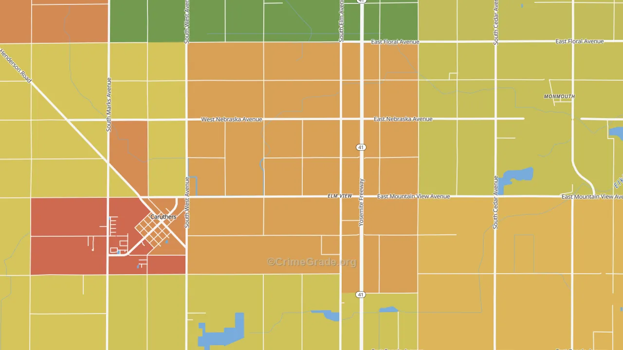 Elm View, CA Map of Vandalism Rates