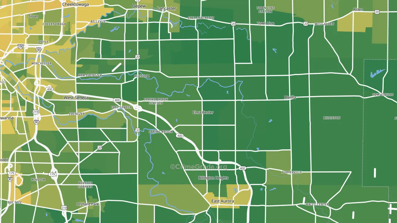 Elma, NY Map of Vandalism Rates