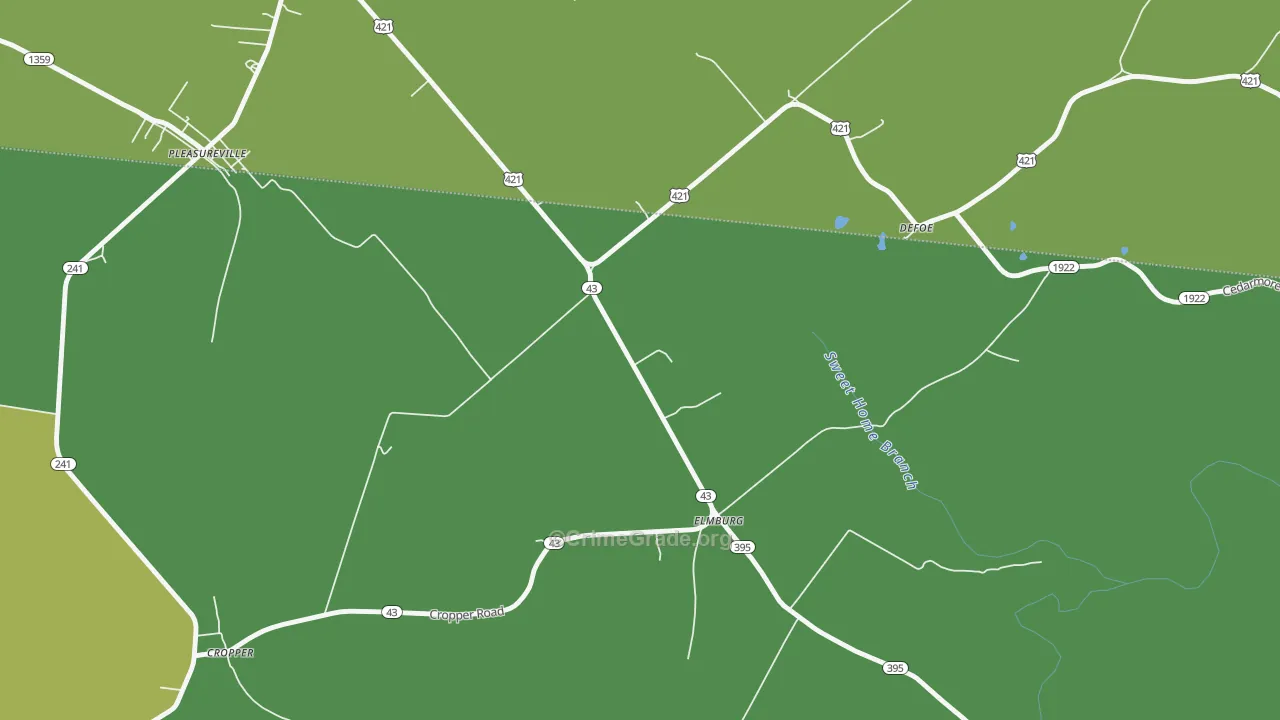 Elmburg, KY Map of Vandalism Rates