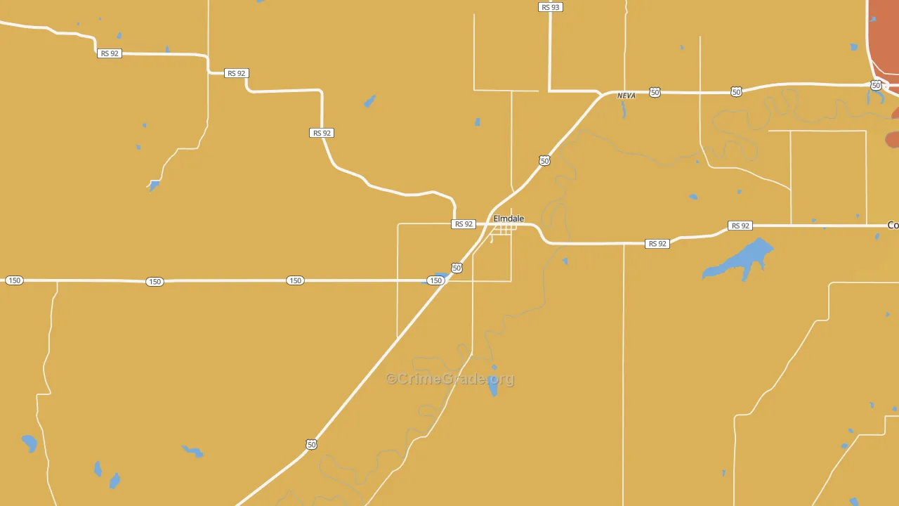 Elmdale, KS Map of Vandalism Rates