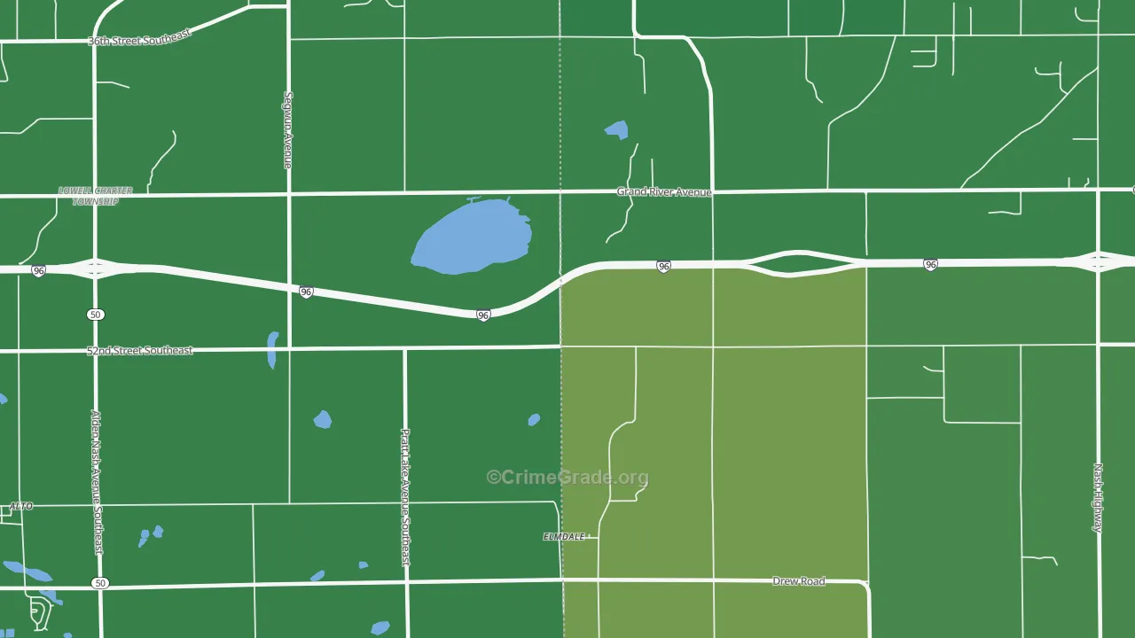 Elmdale, MI Map of Vandalism Rates