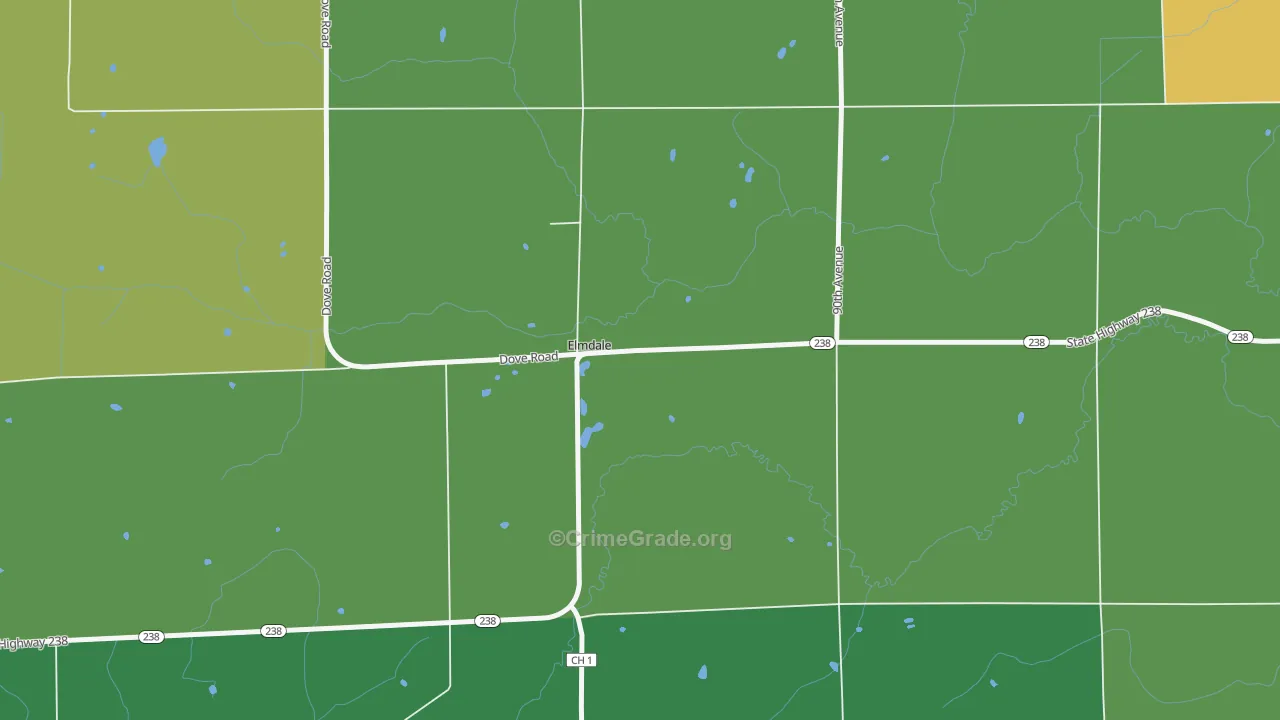 Elmdale, MN Map of Vandalism Rates
