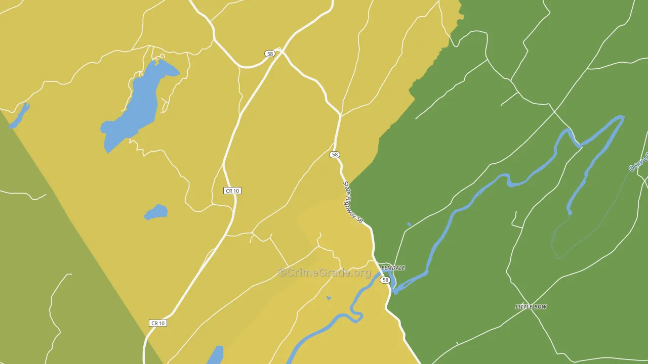 Elmdale, NY Map of Vandalism Rates