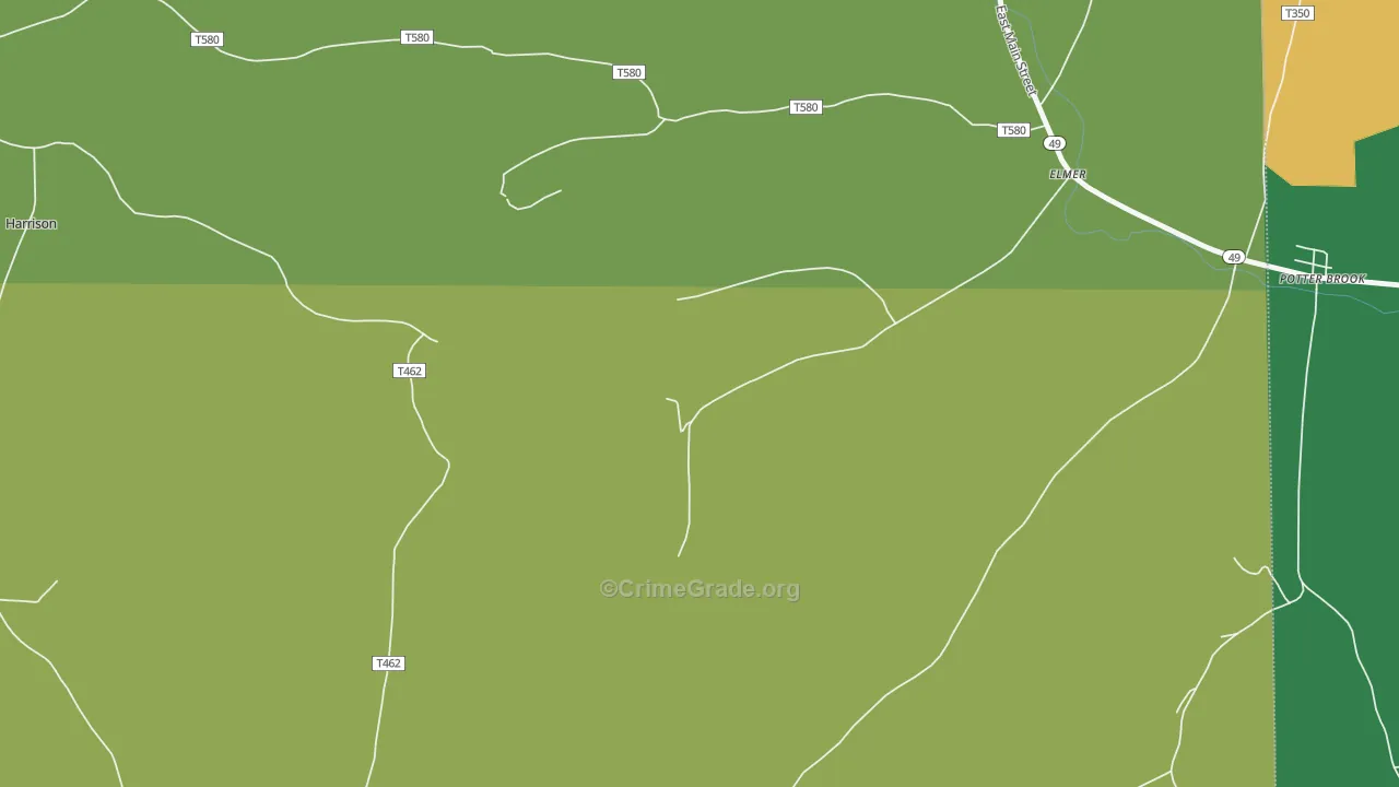 Elmer, PA Map of Vandalism Rates