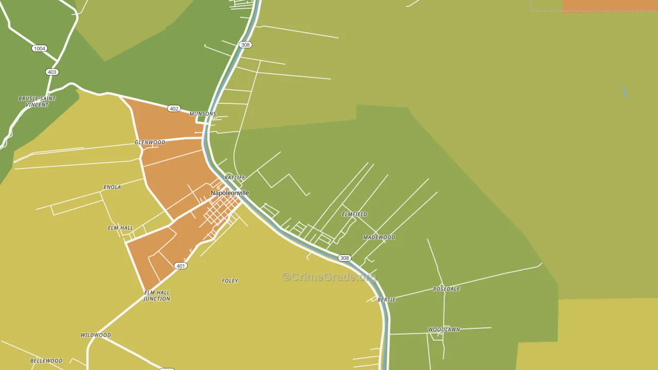 Elmfield, LA Map of Vandalism Rates