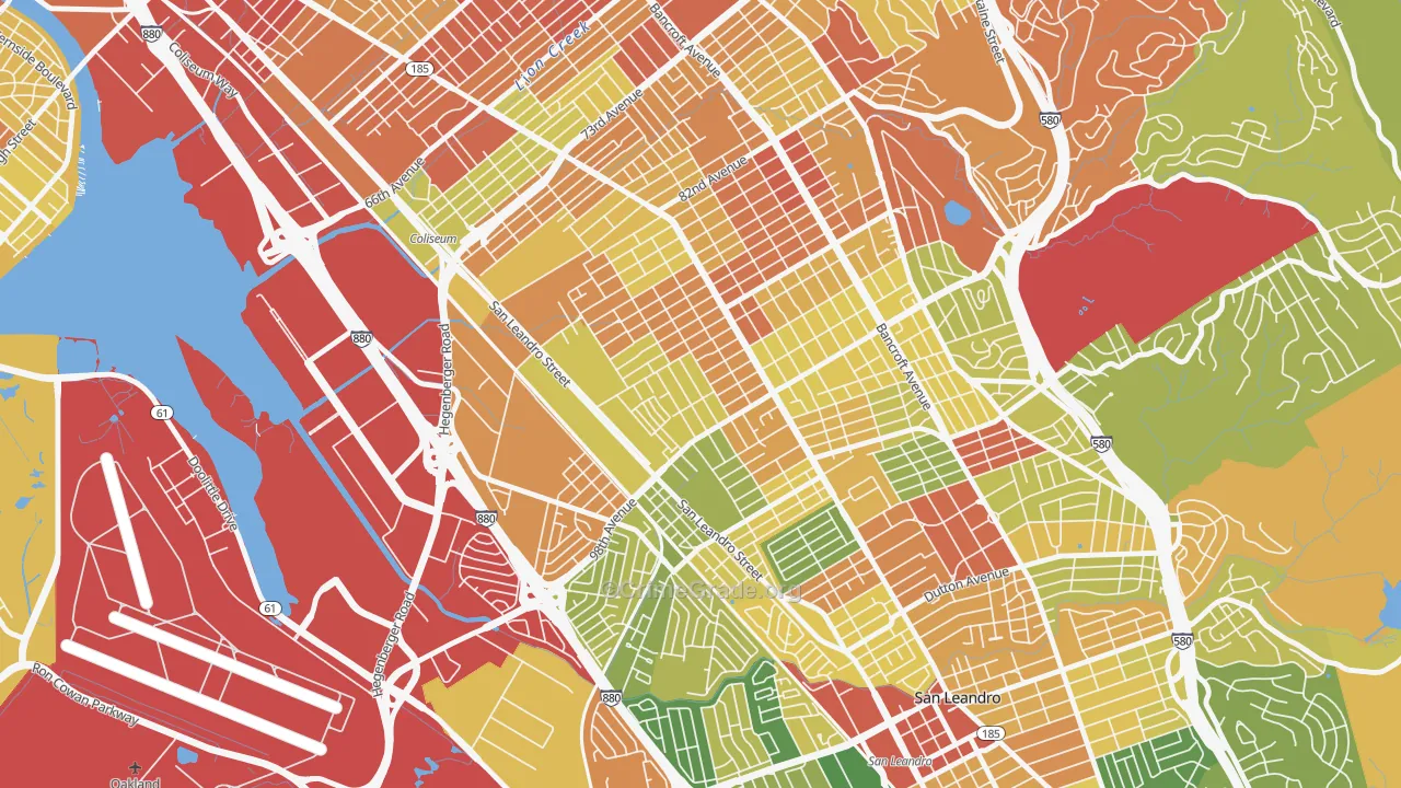 Elmhurst Park, Oakland, CA Map of Vandalism Rates
