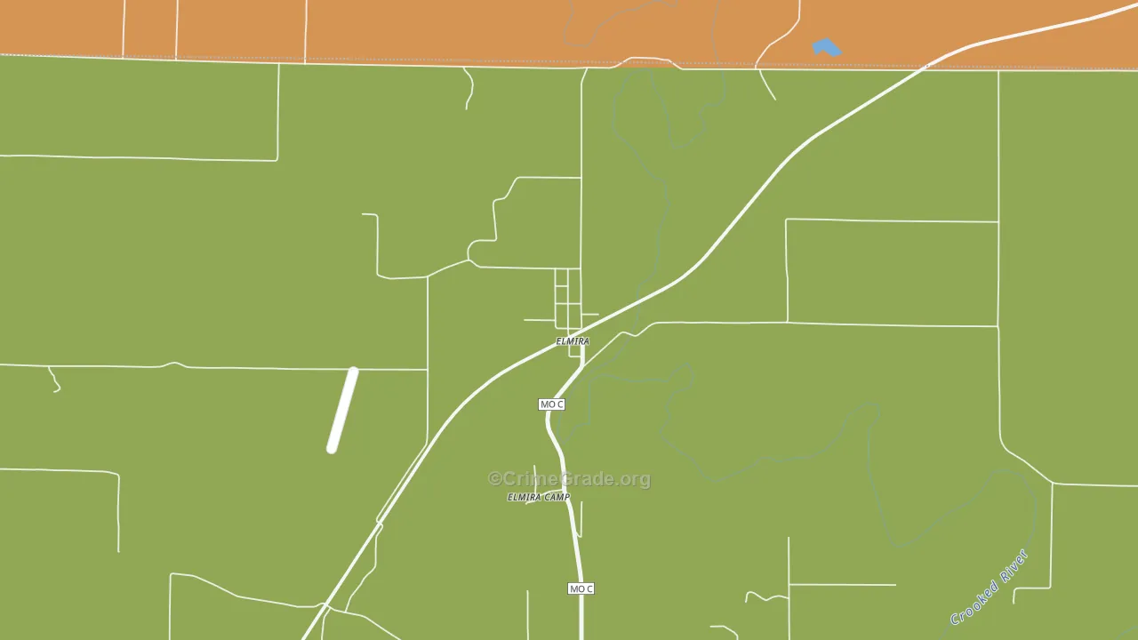 Elmira, MO Map of Vandalism Rates