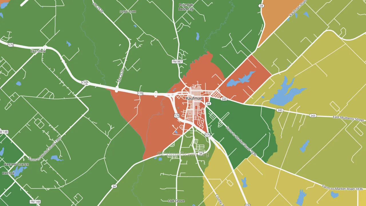 Elmo, TX Map of Vandalism Rates
