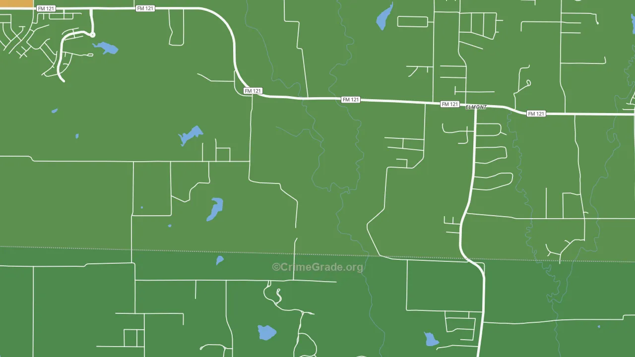 Elmont, TX Map of Vandalism Rates