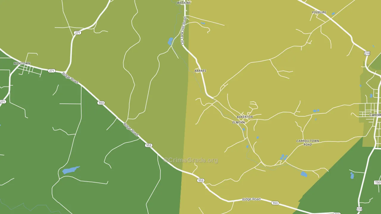 Elmora, PA Map of Vandalism Rates