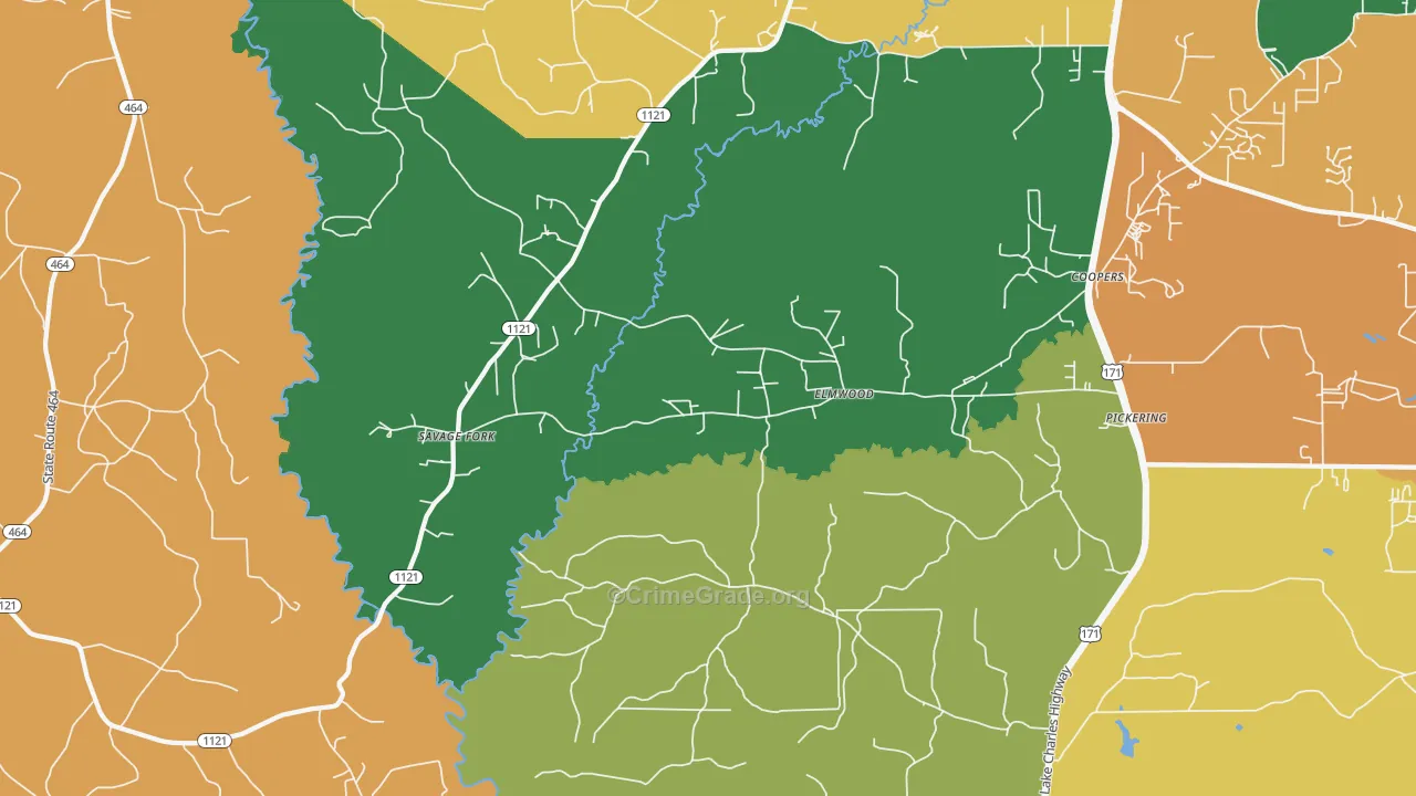 Elmwood, LA Map of Vandalism Rates
