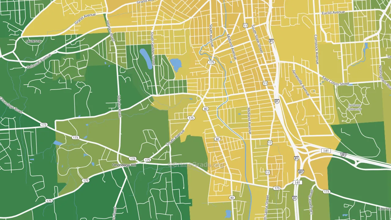 Elmwood, Syracuse, NY Map of Vandalism Rates
