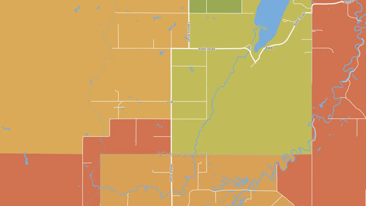 Elo, MI Map of Vandalism Rates