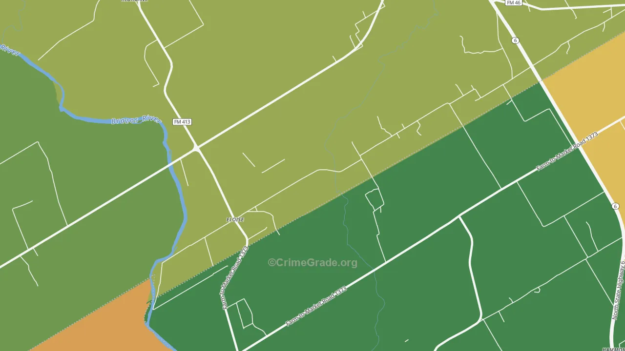 Eloise, TX Map of Vandalism Rates