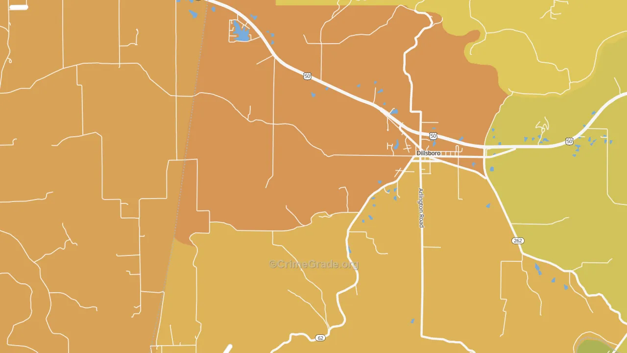 Elrod, IN Map of Vandalism Rates