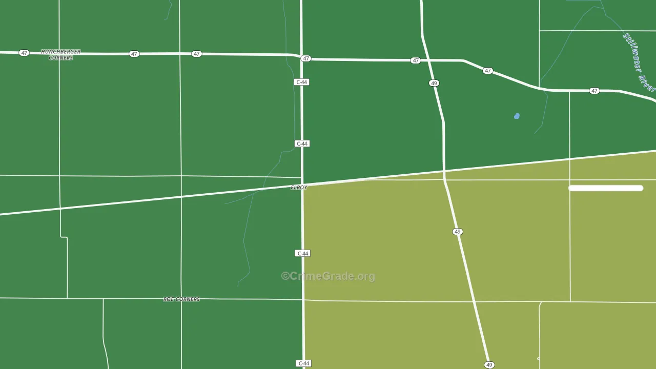 Elroy, OH Map of Vandalism Rates