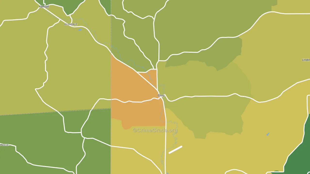 Elroy, WI Map of Vandalism Rates