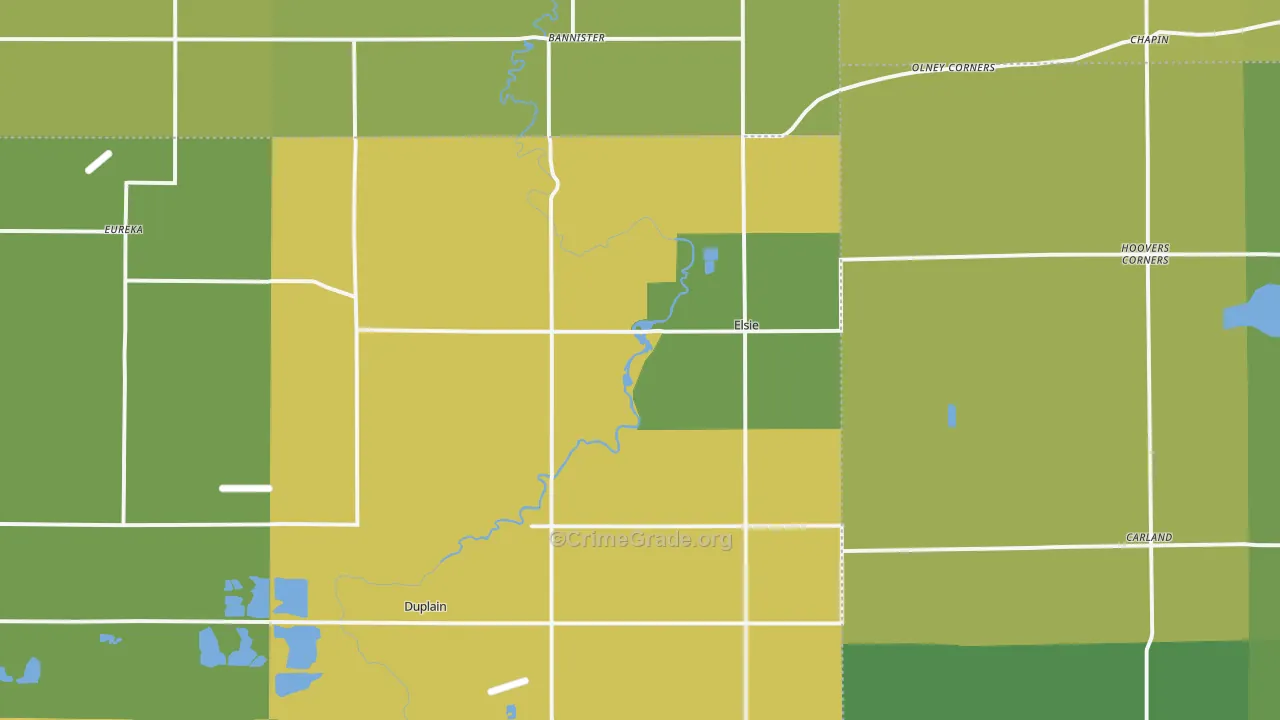 Elsie, MI Map of Vandalism Rates