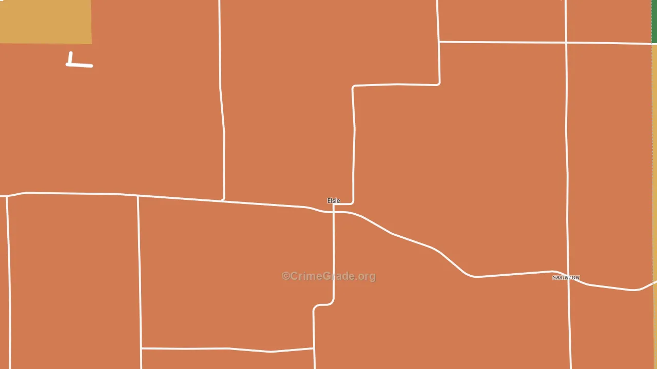 Elsie, NE Map of Vandalism Rates