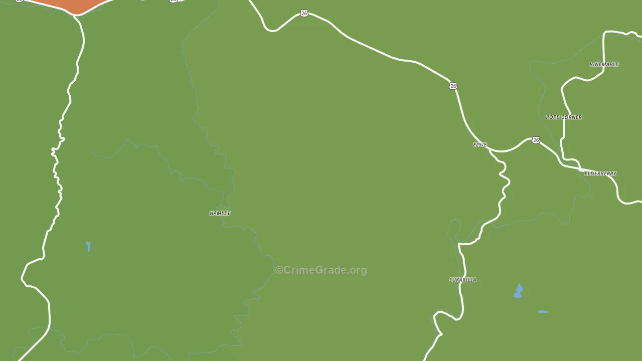 Elsie, OR Map of Vandalism Rates