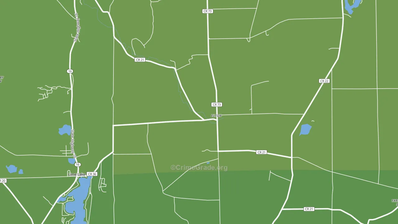 Elton, NY Map of Vandalism Rates