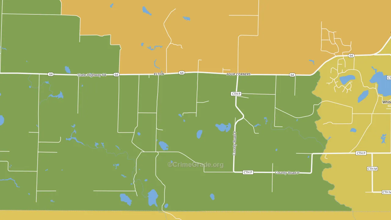 Elton, WI Map of Vandalism Rates