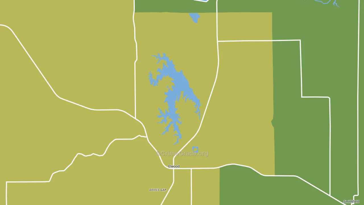 Elwood, NE Map of Vandalism Rates