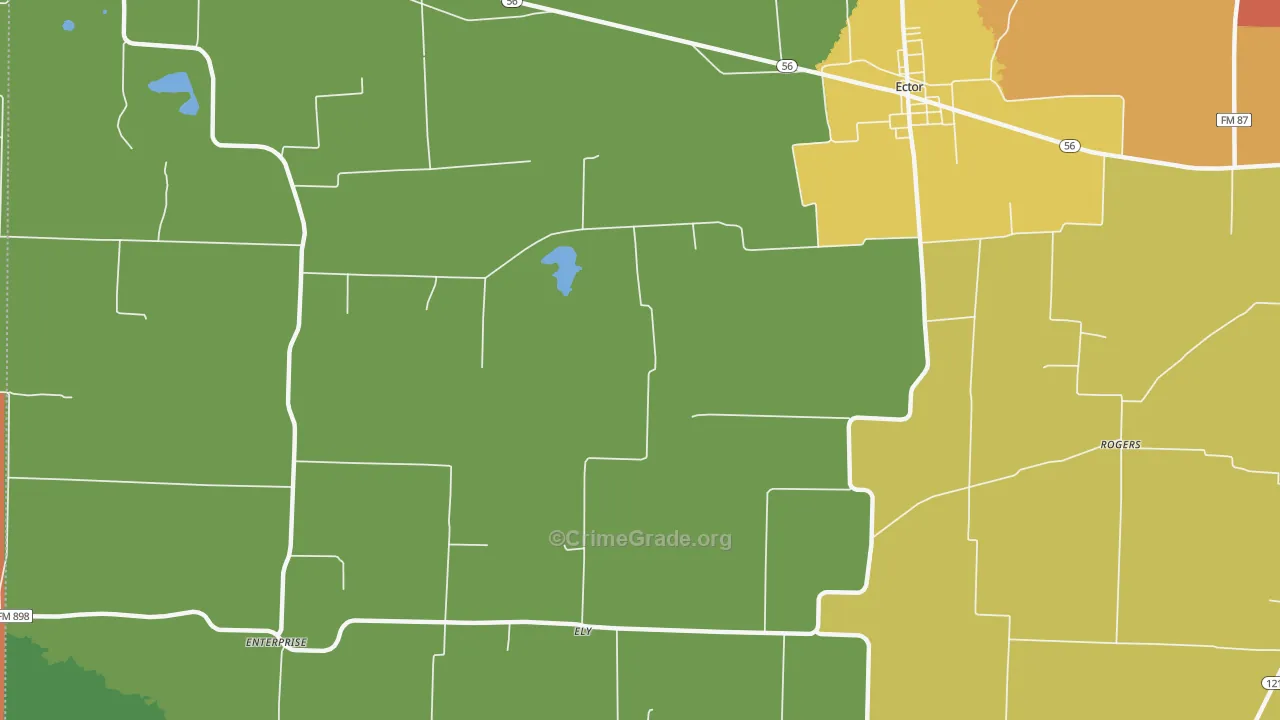 Ely, TX Map of Vandalism Rates
