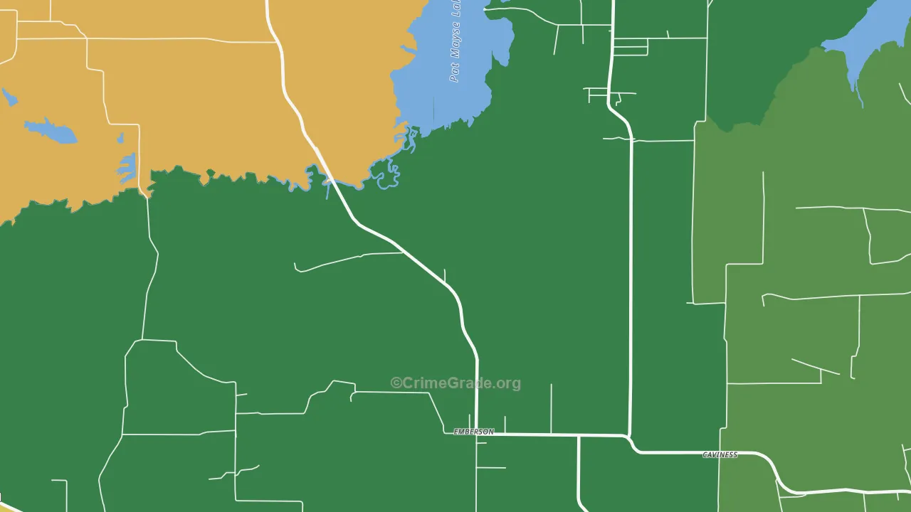 Emberson, TX Map of Vandalism Rates
