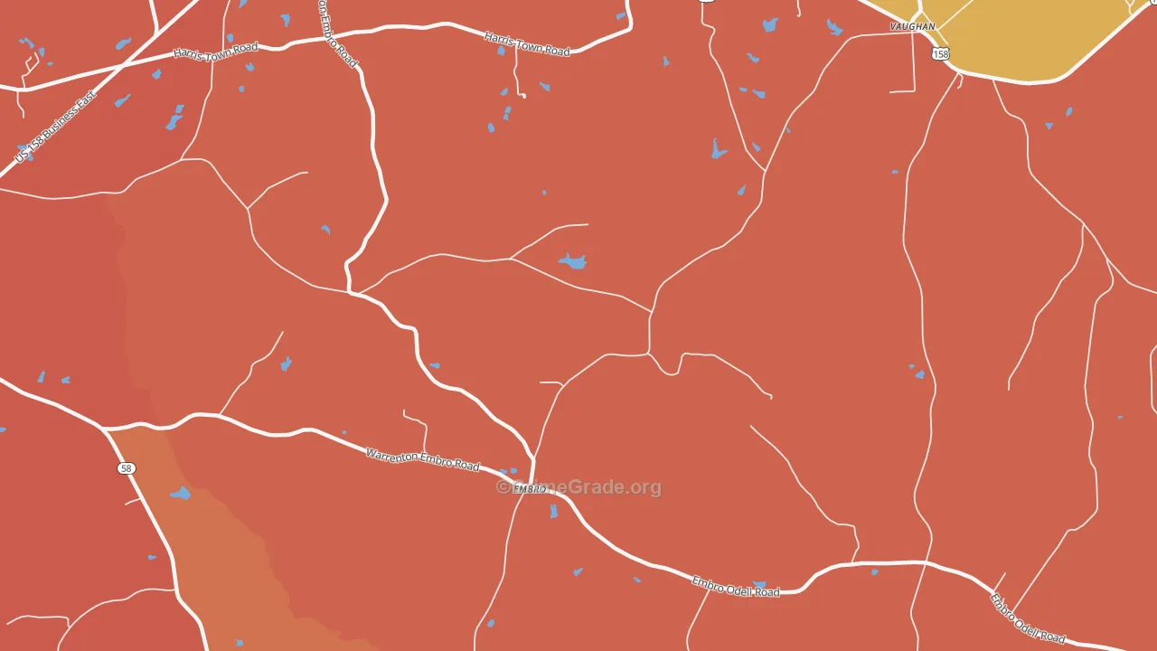 Embro, NC Map of Vandalism Rates