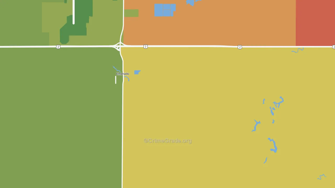 Emerado, ND Map of Vandalism Rates