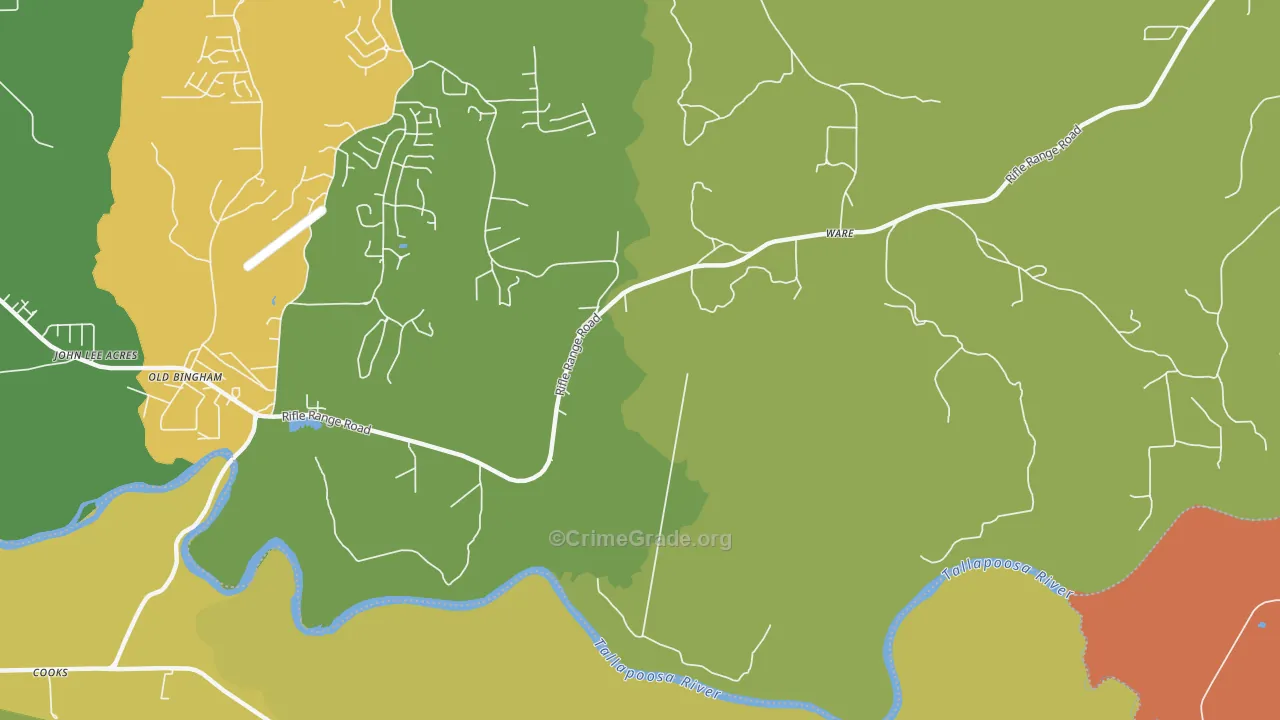 Emerald Mountain, AL Map of Vandalism Rates