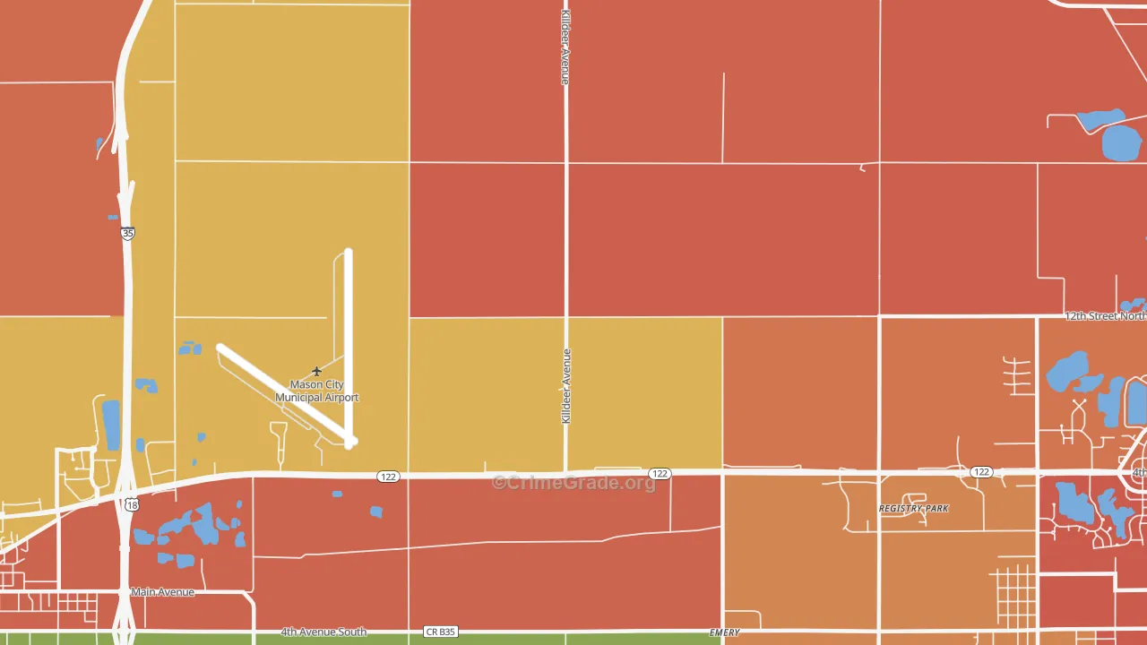 Emery, IA Map of Vandalism Rates