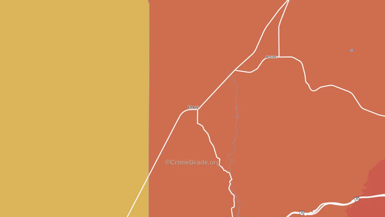 Emery, UT Map of Vandalism Rates