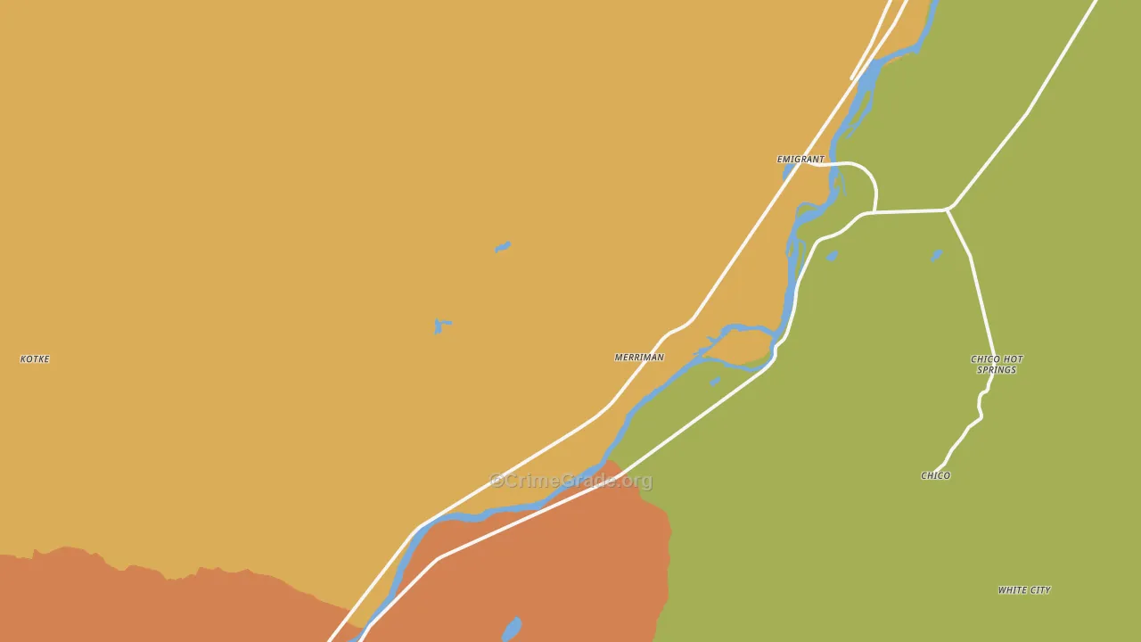 Emigrant, MT Map of Vandalism Rates