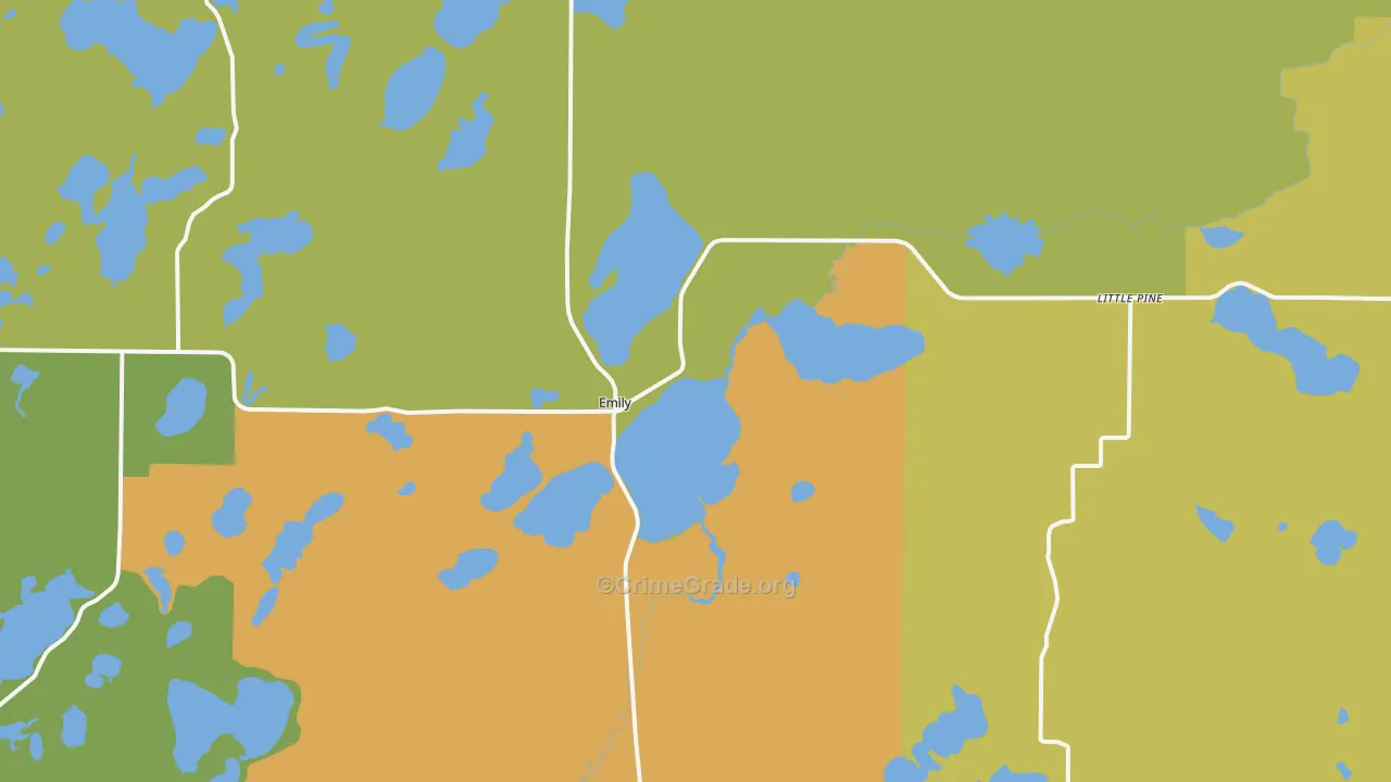 Emily, MN Map of Vandalism Rates