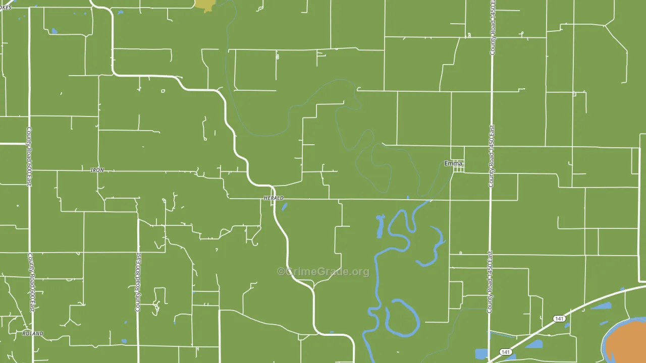 Emma, IL Map of Vandalism Rates
