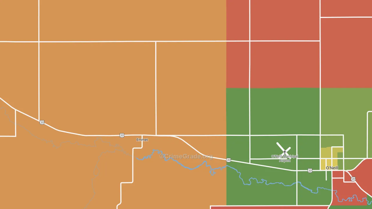 Emmet, NE Map of Vandalism Rates