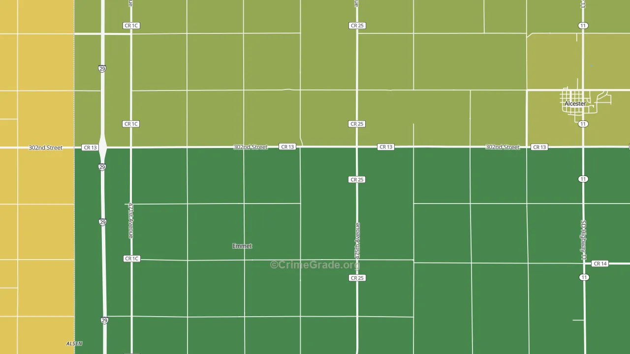 Emmet, SD Map of Vandalism Rates