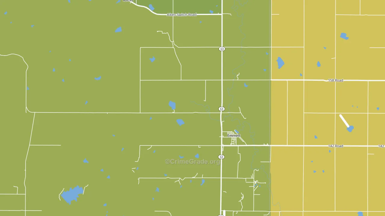 Emmett, KS Map of Vandalism Rates
