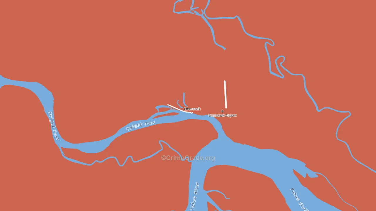 Emmonak, AK Map of Vandalism Rates