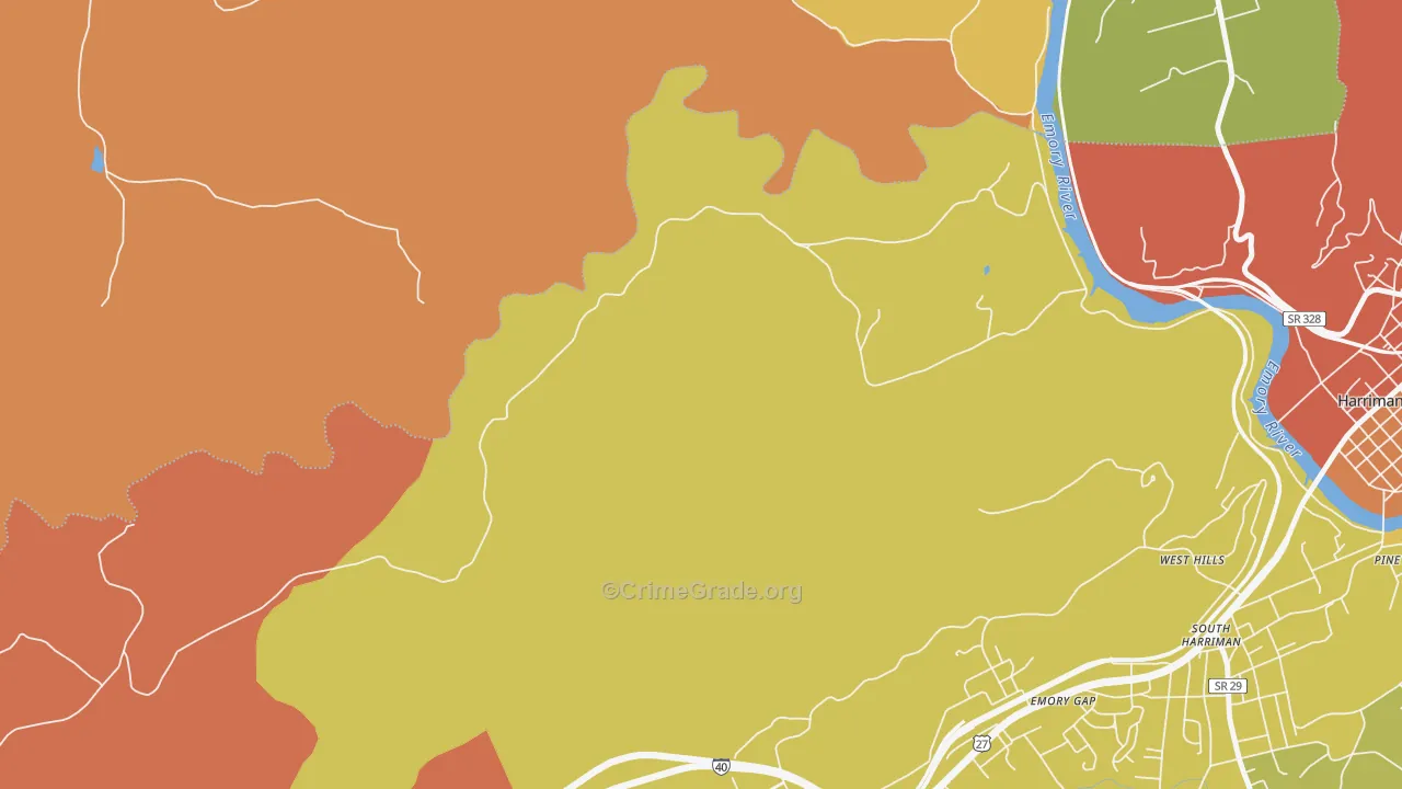 Emory Gap, TN Map of Vandalism Rates