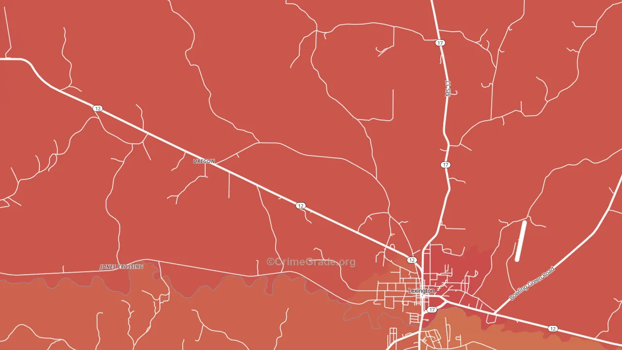 Emory, MS Map of Vandalism Rates