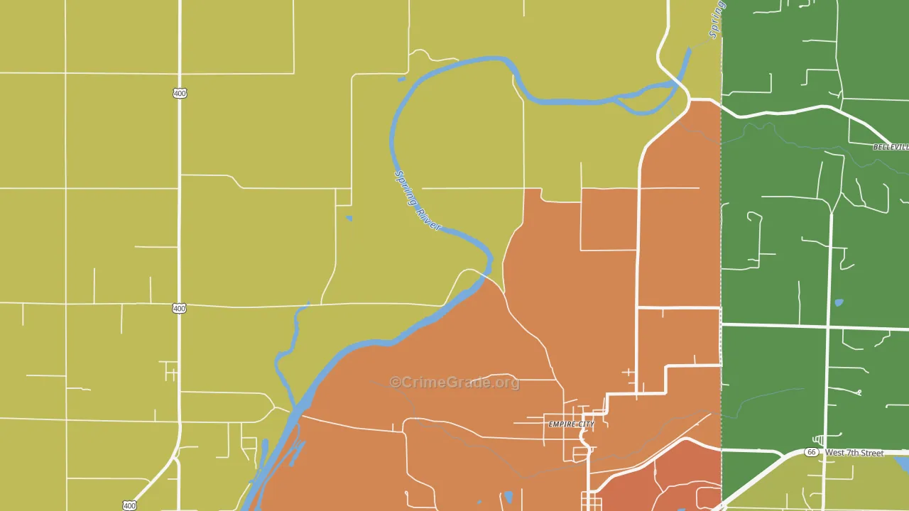 Empire City, KS Map of Vandalism Rates