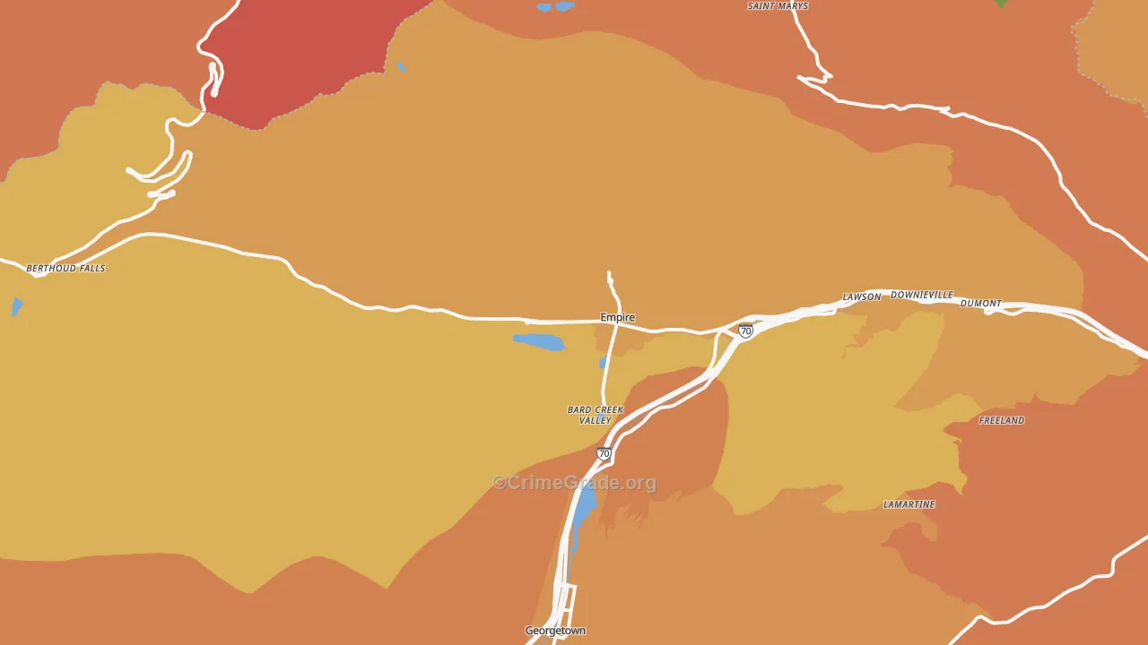 Empire, CO Map of Vandalism Rates