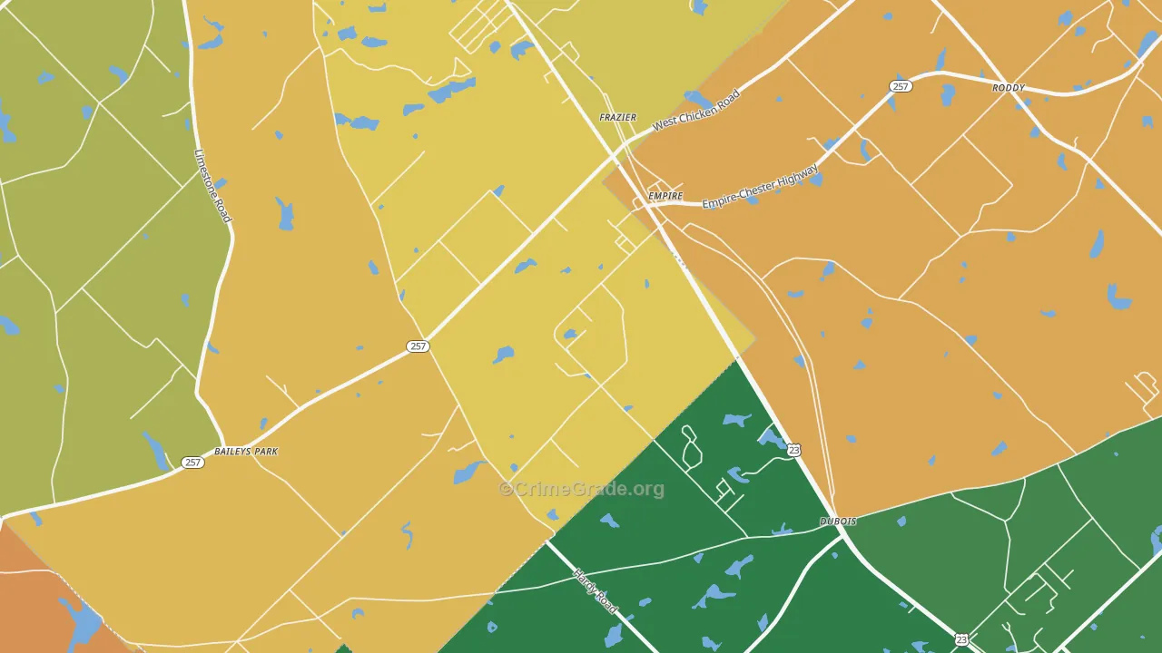 Empire, GA Map of Vandalism Rates