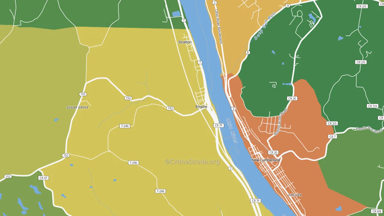 Empire, OH Map of Vandalism Rates