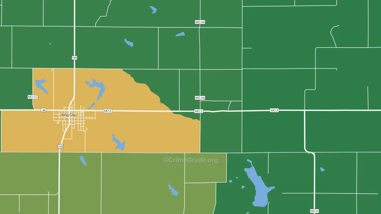 Empire Prairie, MO Map of Vandalism Rates
